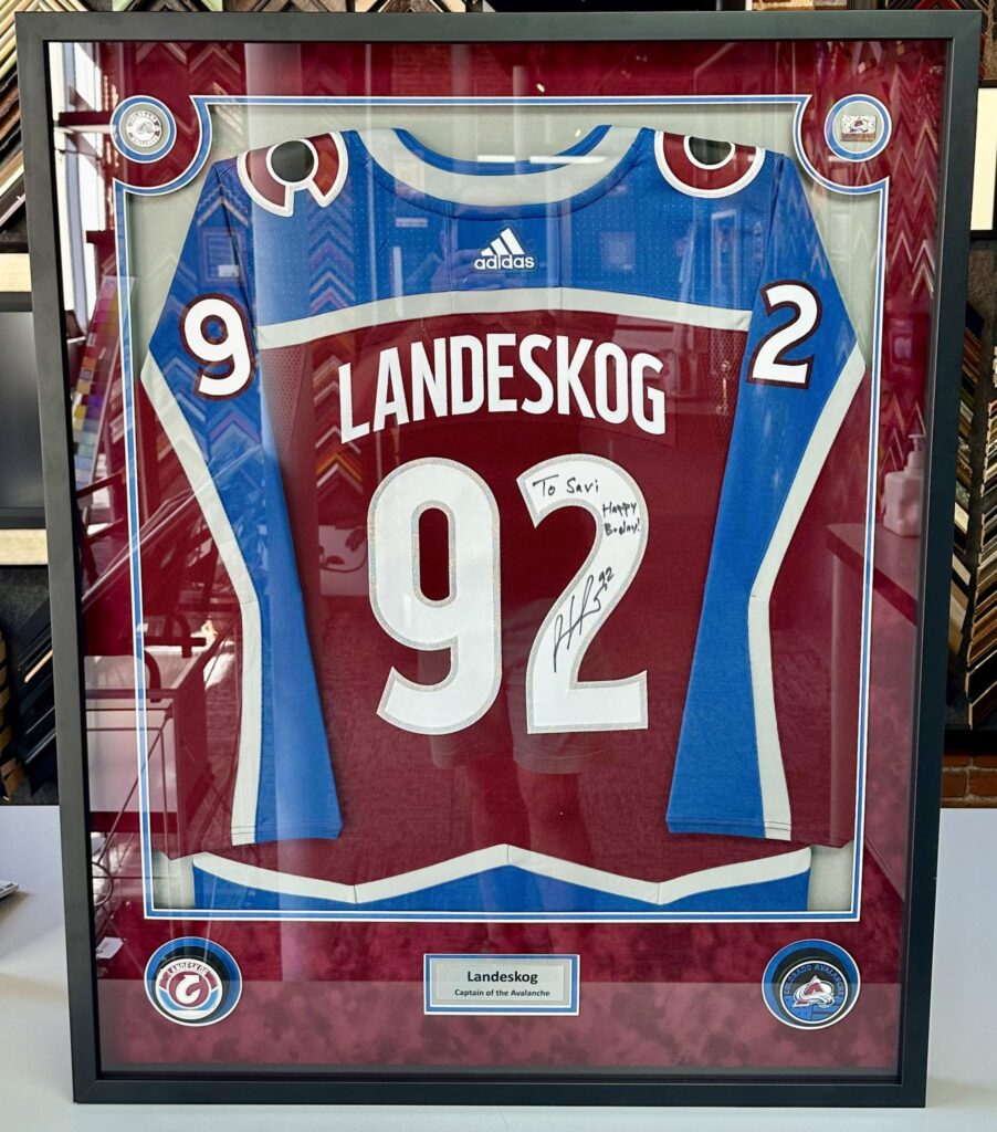 Framed Gabriel Landeskog Avalanche Jersey