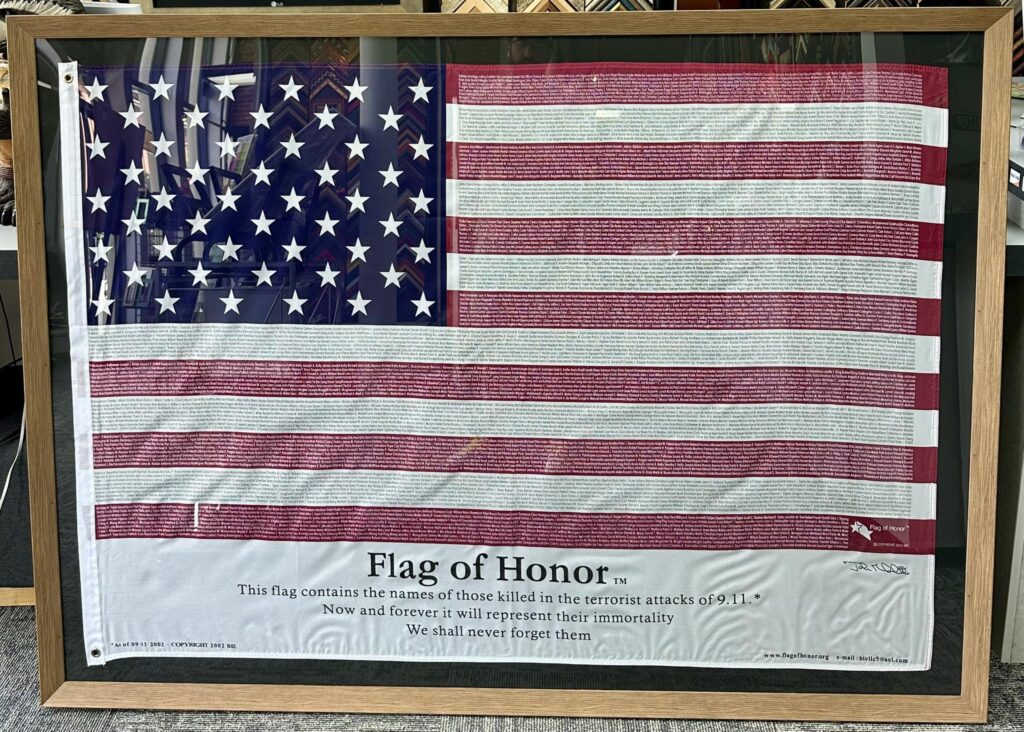 Custom Framed 9/11 Flag of Honor 