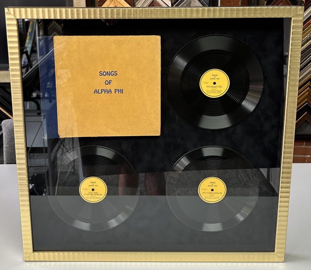 Custom Framed Vintage Alpha Phi Records
