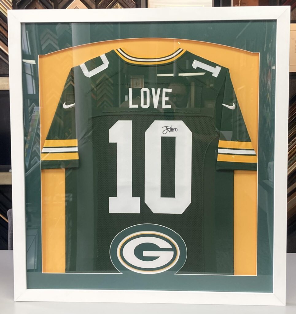 Custom Framed Jordan Love Packers Jersey