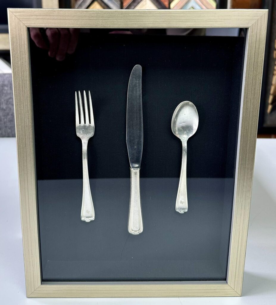 Custom Framed Silverware Shadowbox 