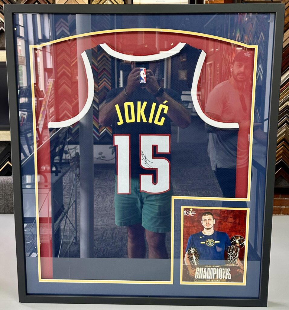 Custom Framed Nikola Jokic Nuggets Jersey