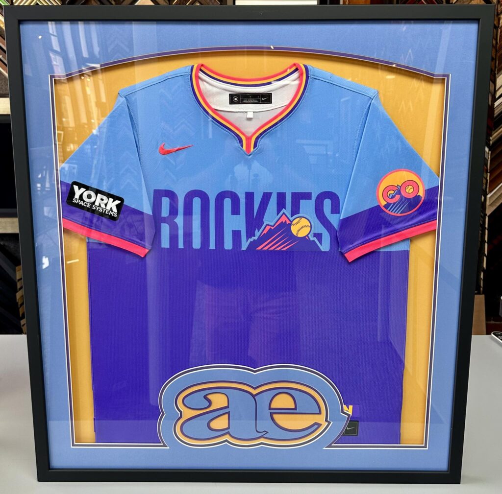 Custom Framed Colorado Rockies Jersey | York Space Systems