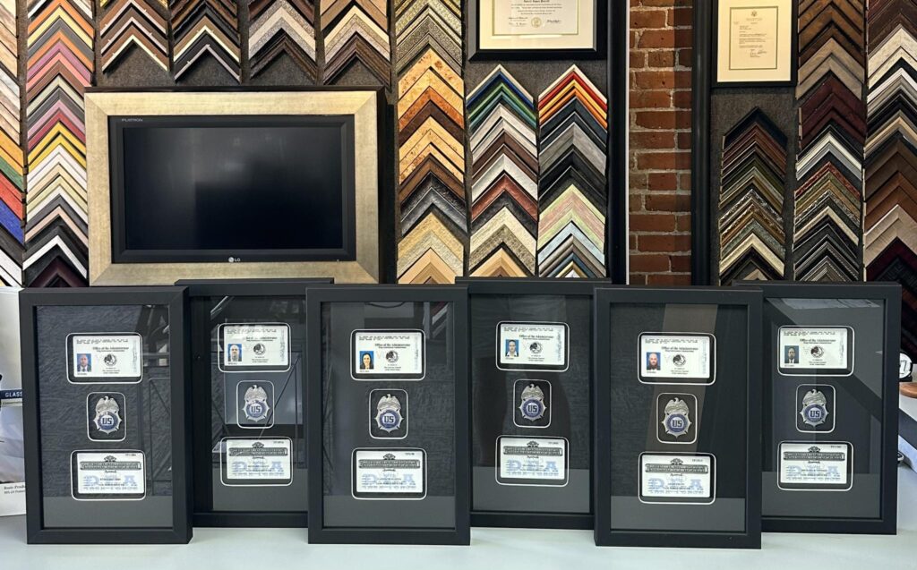Custom Framed DEA Shadowboxes 