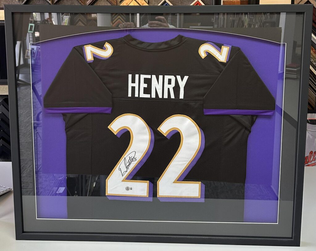 Custom Framed Derrick Henry Ravens Jersey
