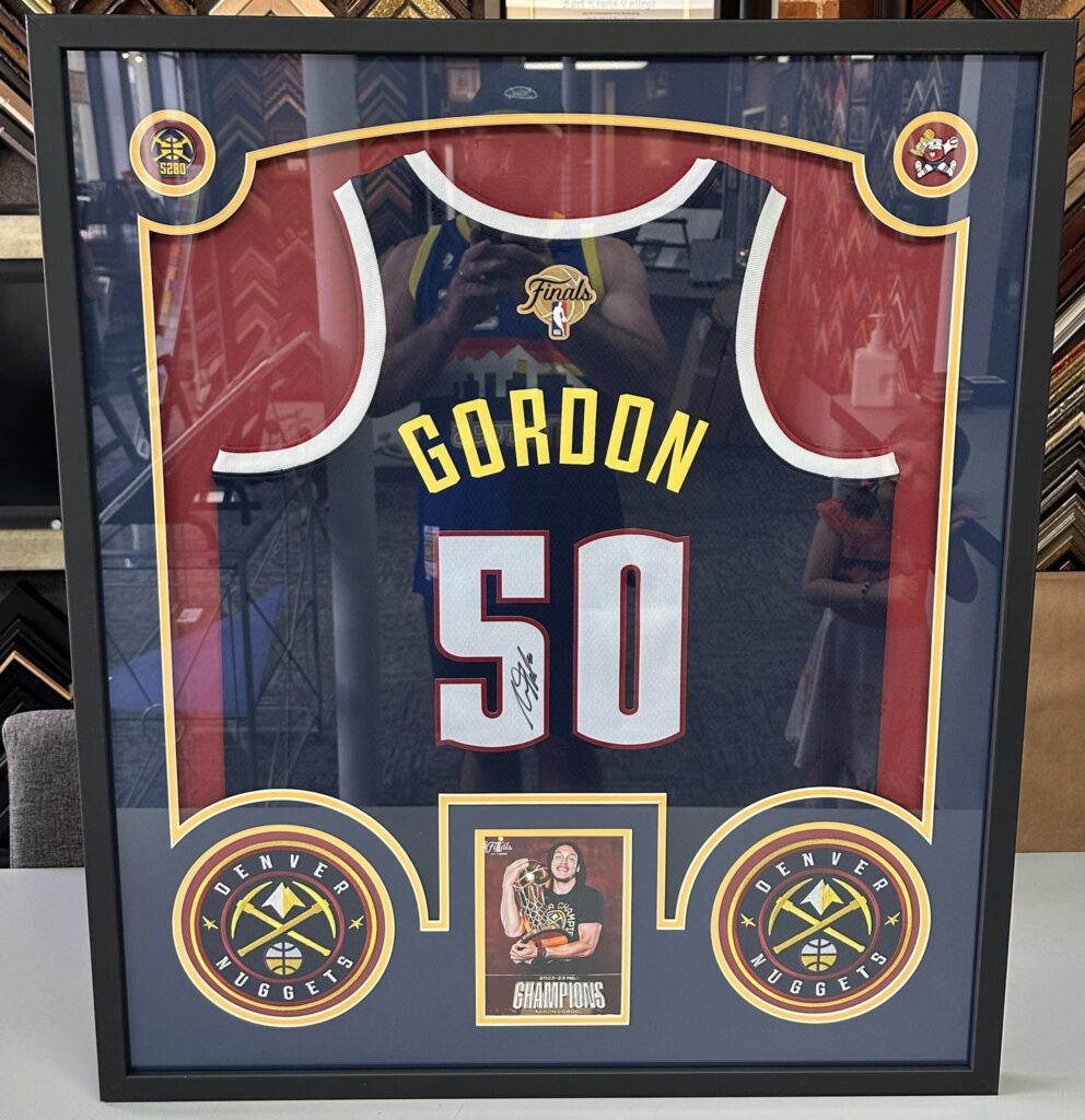 Custom Framed Aaron Gordon Nuggets Jersey