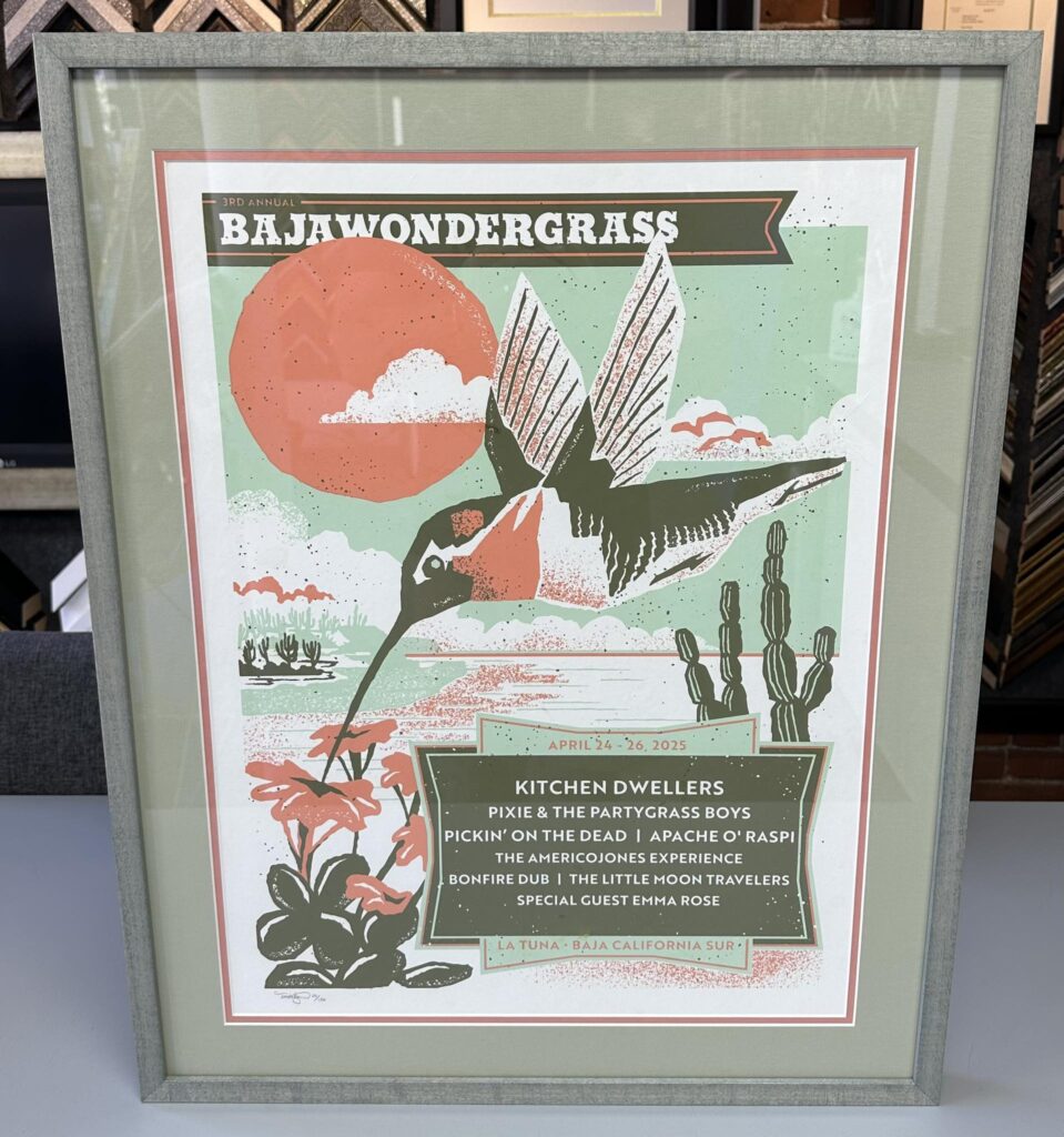 Custom Framed Baja Wondergrass Poster
