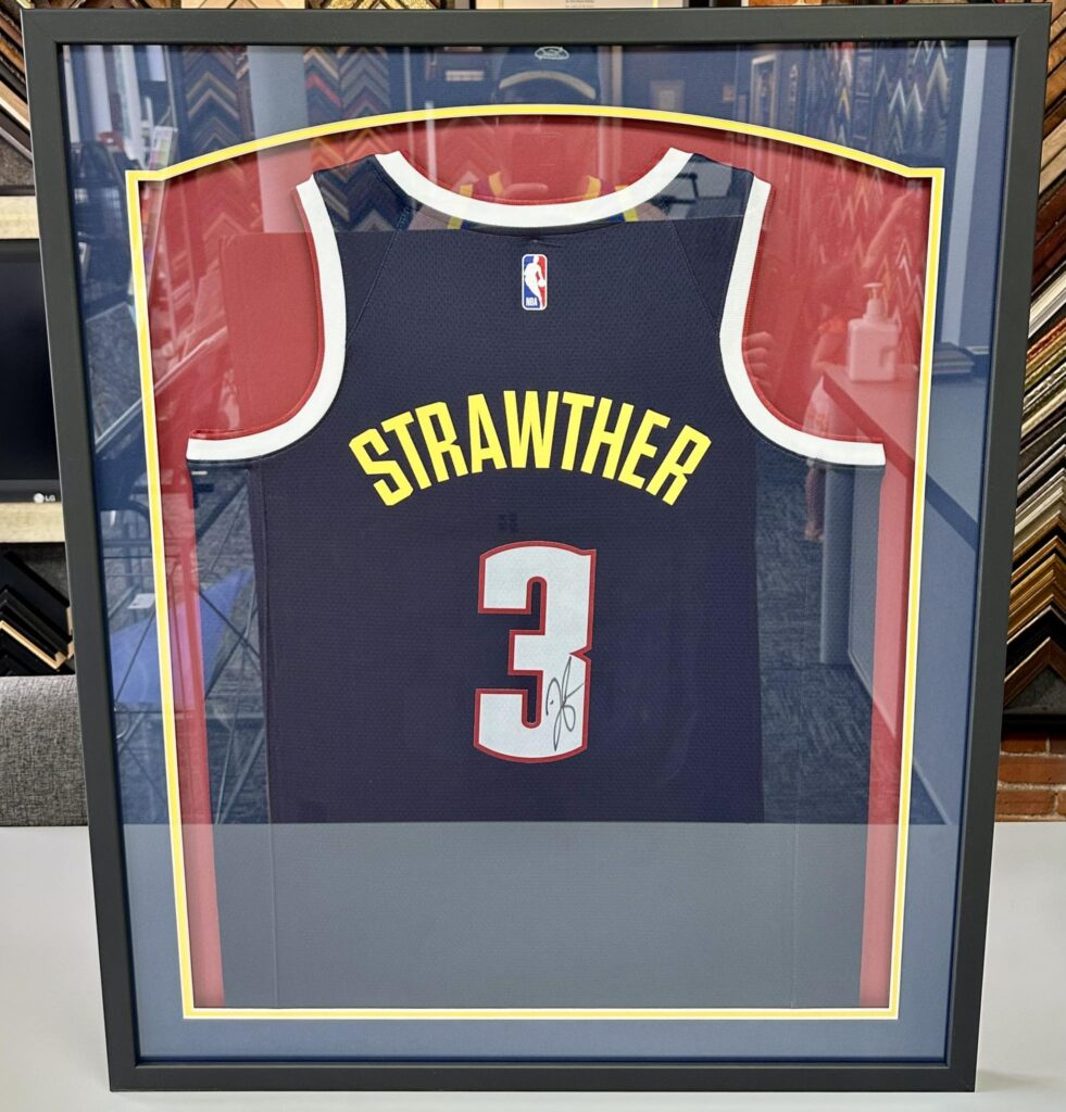 Custom Framed Julian Strawther Nuggets Jersey