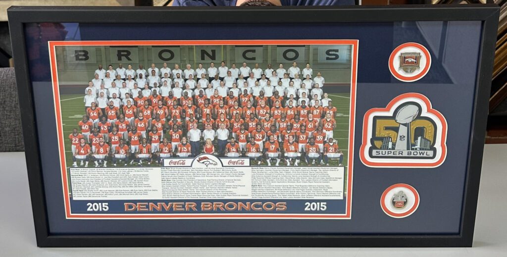 Custom Framed Denver Broncos Memorabilia