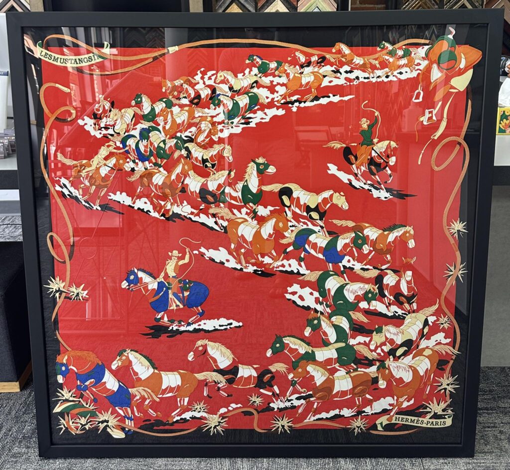 Custom Framed Hermes Scarf 