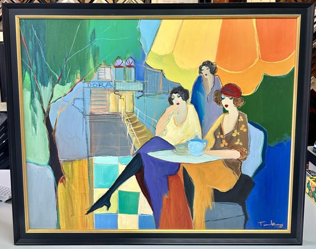 Custom Framed Painting by Itzchak Kartay