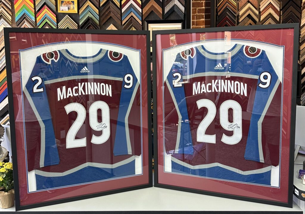 Framed Nathan MacKinnon Avalanche Jersey