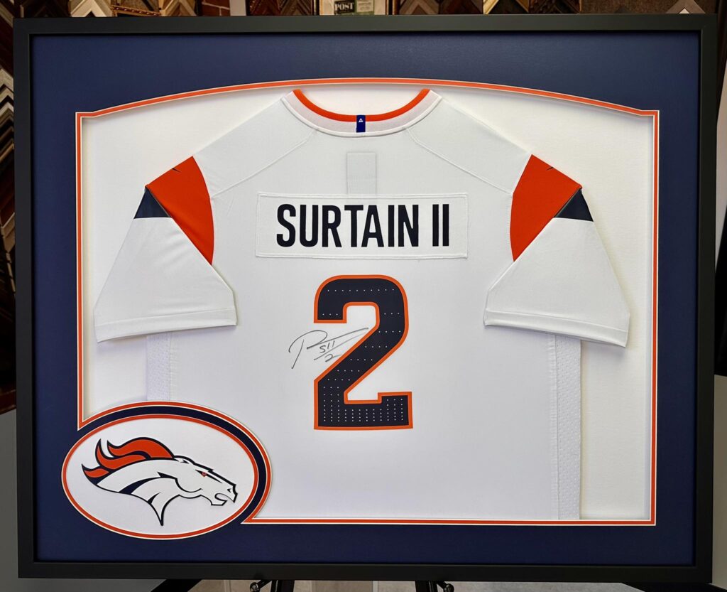 Custom Framed Pat Surtain II Broncos Jersey