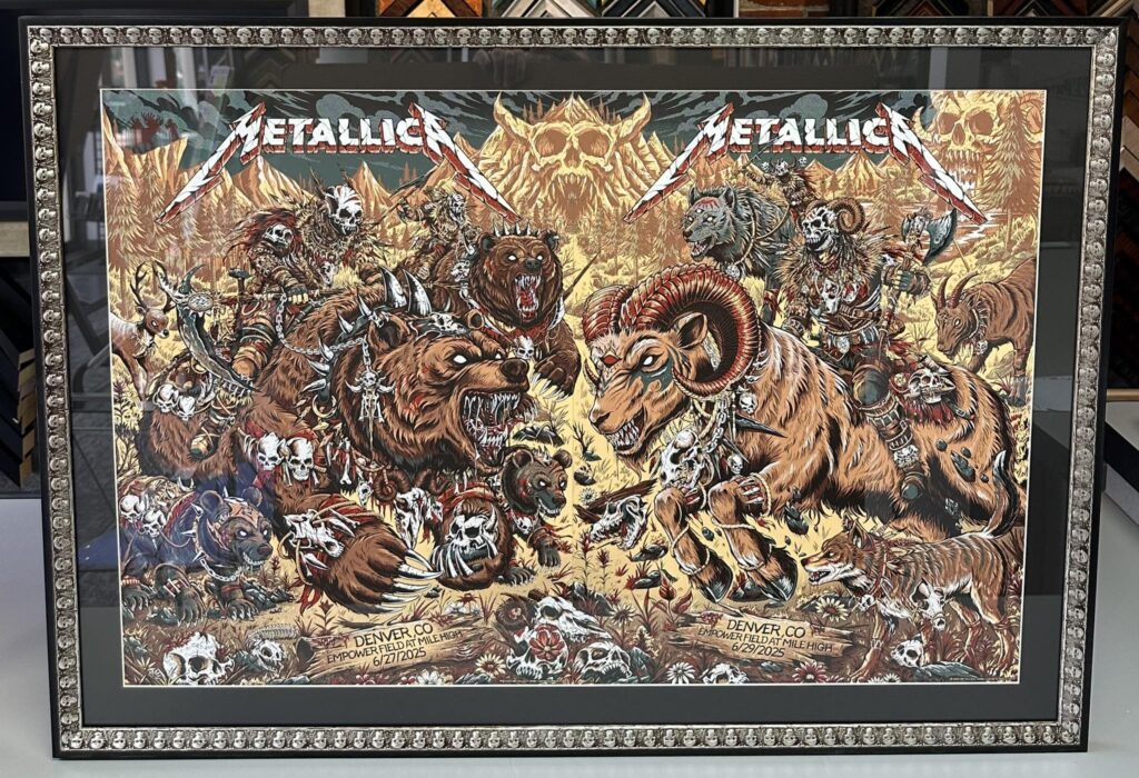Custom Framed Metallica M72 Denver Prints