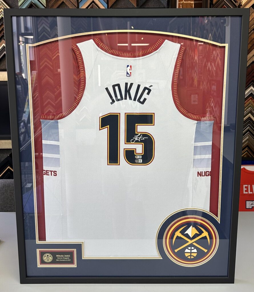 Custom Framed Nikola Jokic Nuggets Jersey