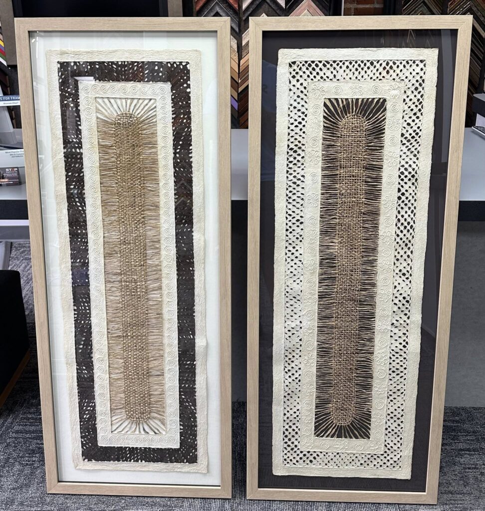 Custom Framed Woven Paper Artwork