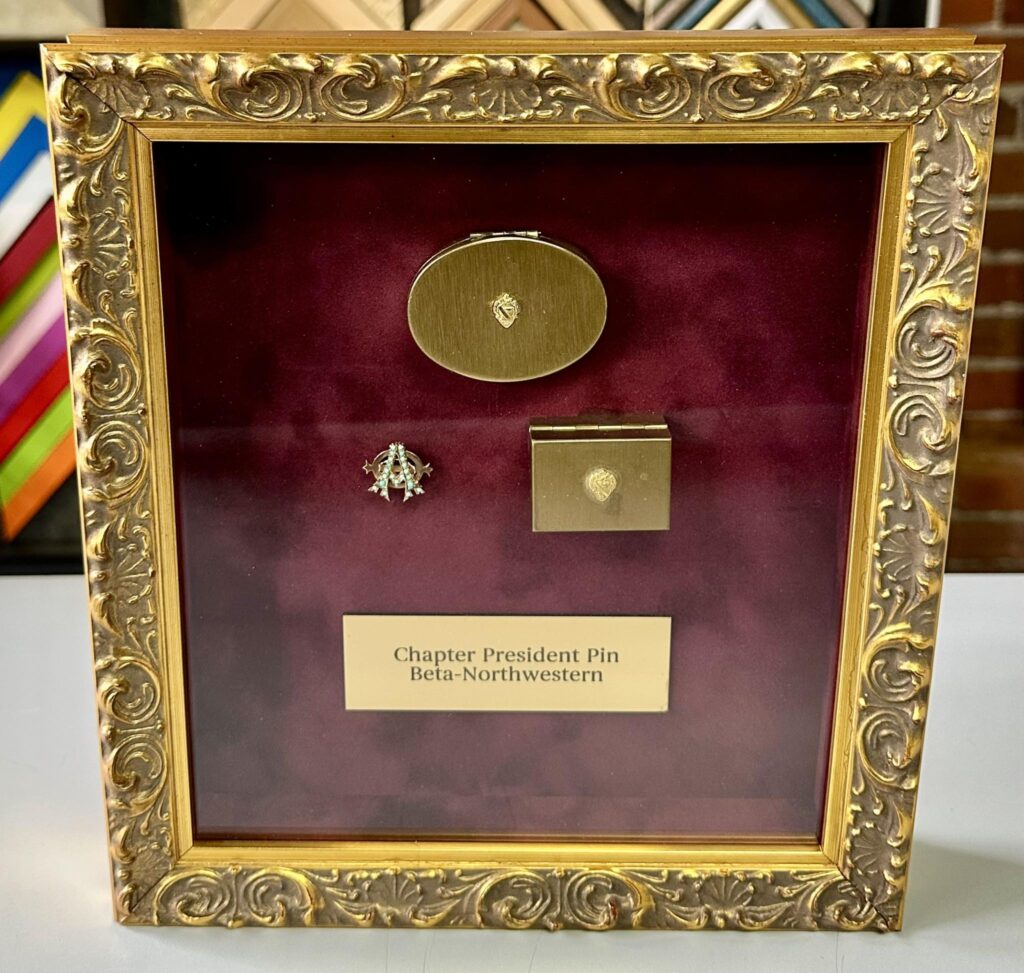 Custom Framed Shadowbox for Alpha Phi