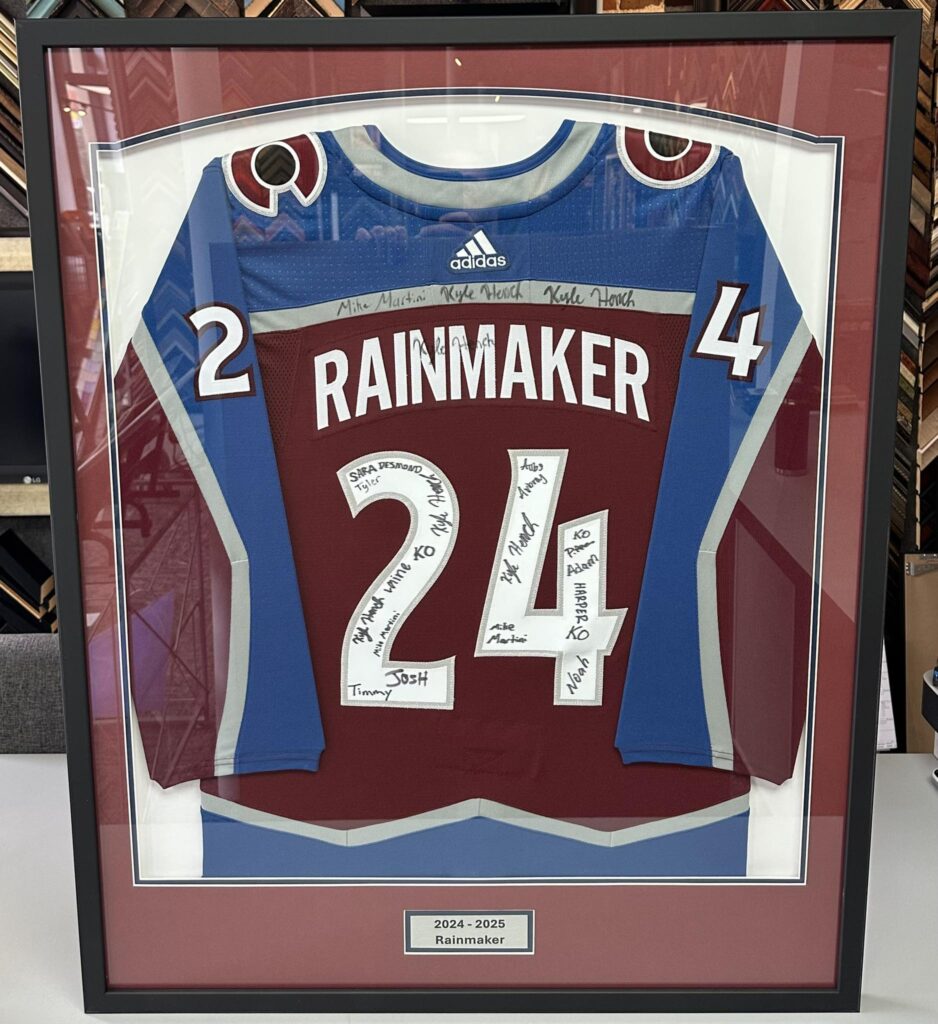 Custom Framed Avalanche Jersey 
