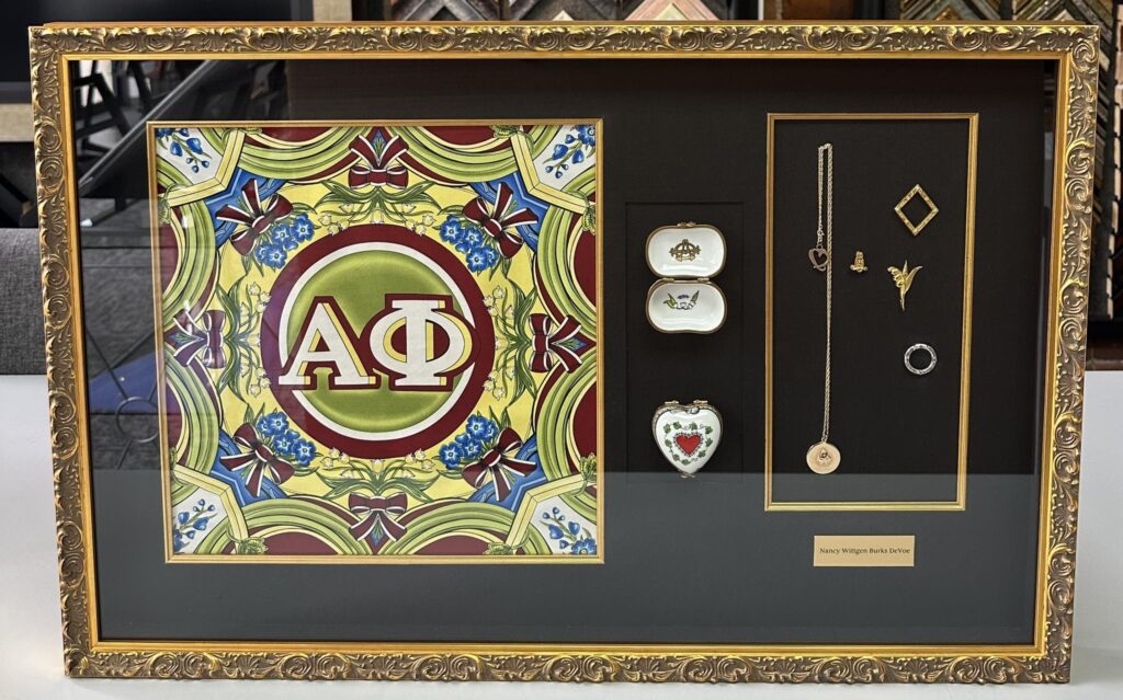 Custom Framed Alpha Phi Shadowbox 