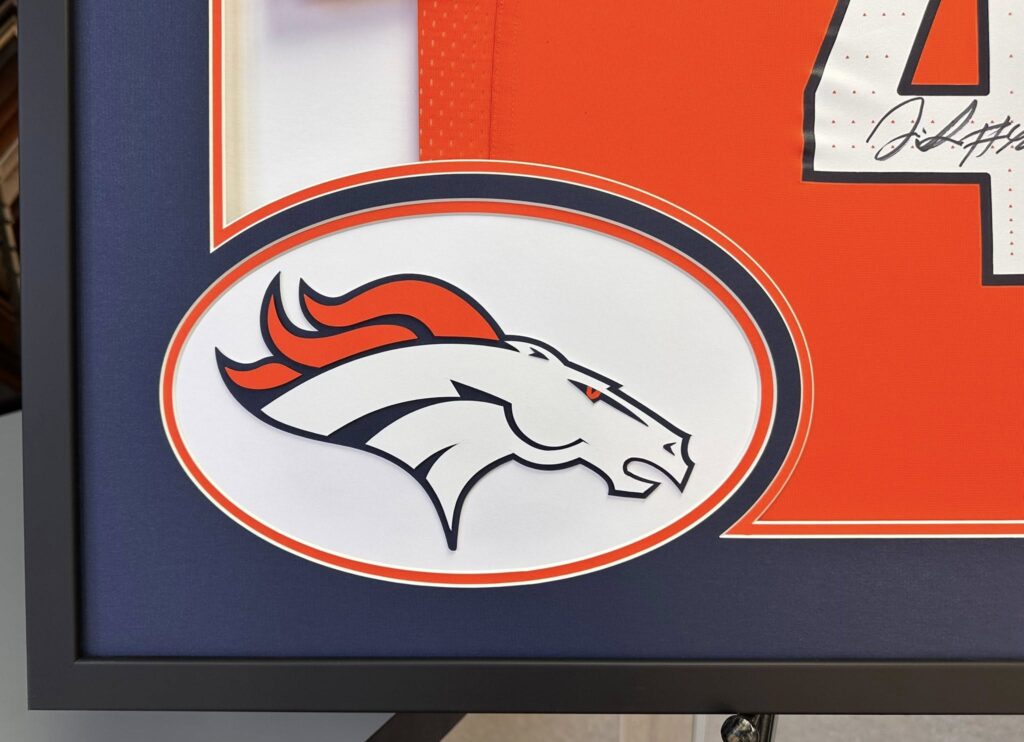 Custom Framed Justin Strnad Broncos Jersey