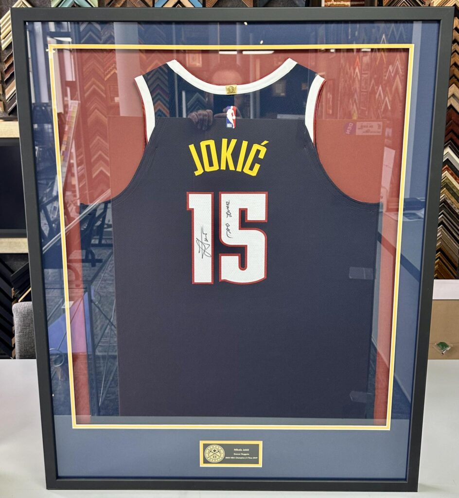Custom Framed Nikola Jokic Nuggets Jersey