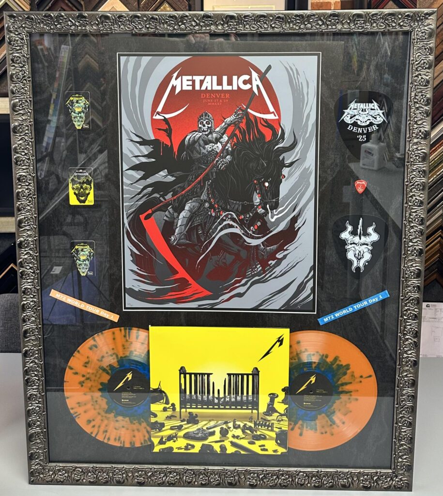 Custom Framed Metallica Poster & Album 