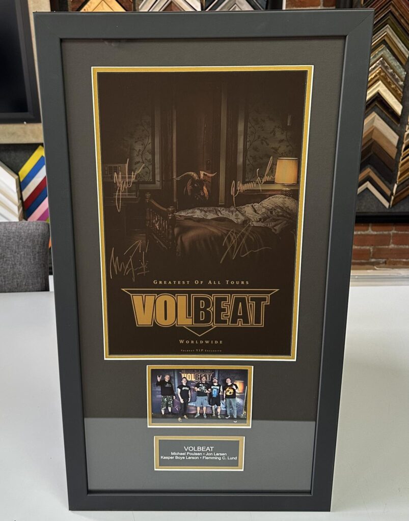 Custom Framed Volbeat Signed Print
