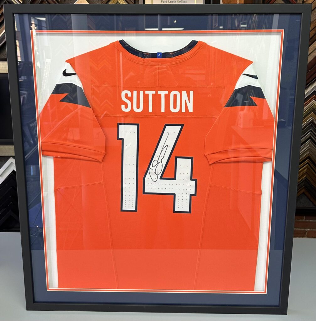 Custom Framed Courtland Sutton Broncos Jersey