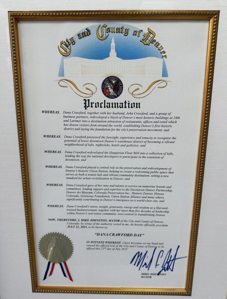 Custom Framed Dana Crawford Proclamations 