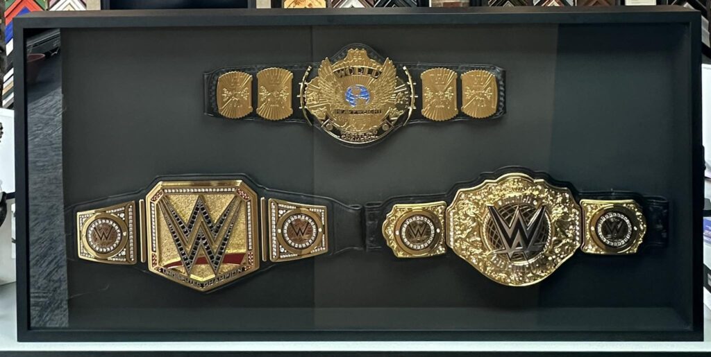 Custom Framed WWE Belt Shadowbox 