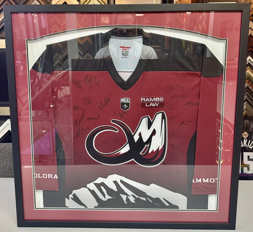 Custom Framed Colorado Mammoth Jersey