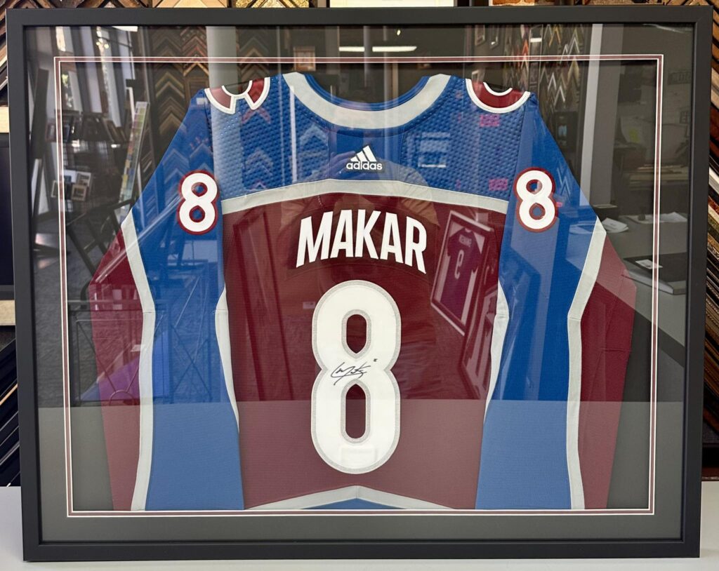 Custom Framed Cale Makar Avalanche Jersey