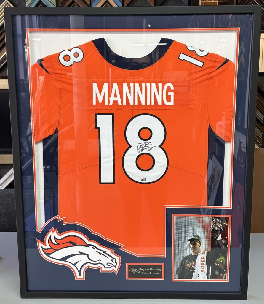 Custom Framed Peyton Manning Broncos Jersey