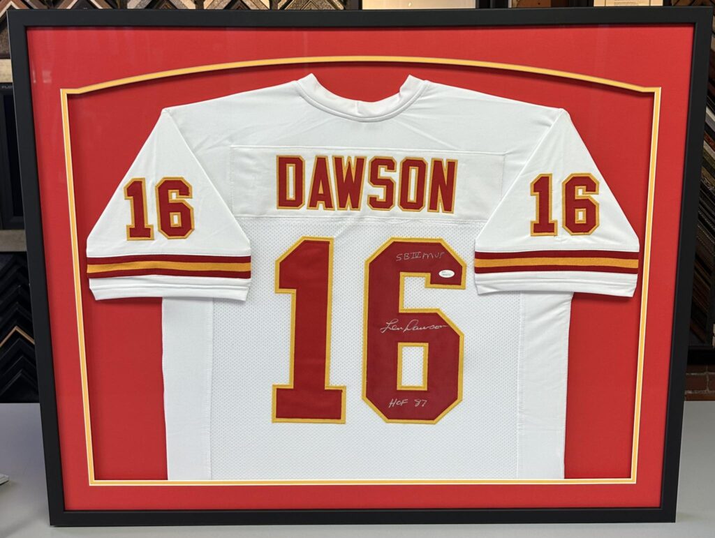 Custom Framed Len Dawson Chiefs Jersey