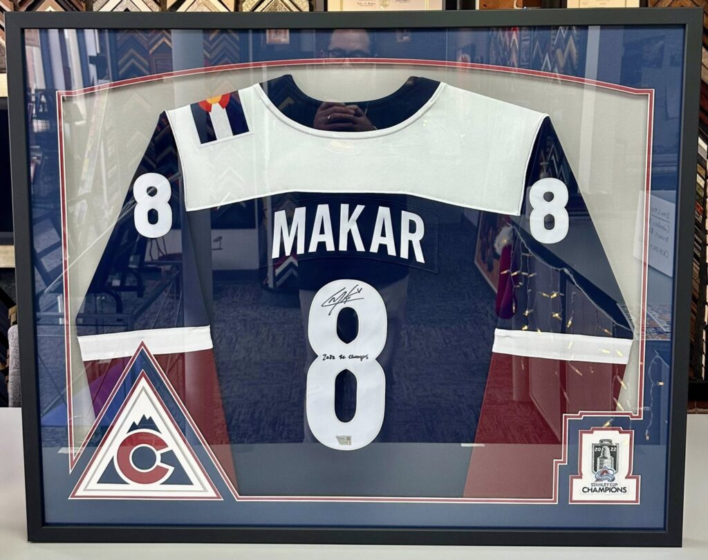 Custom Framed Cale Makar Avalanche Jersey