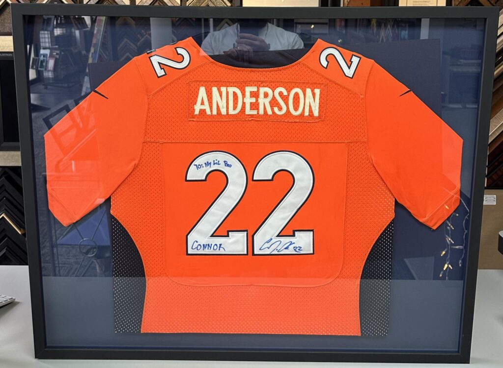 Custom Framed CJ Anderson Broncos Jersey