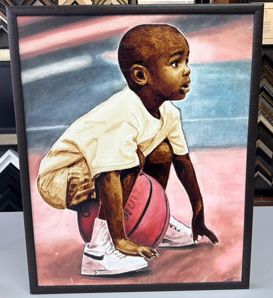 Custom Framed Painting for Tim Hardaway Jr.!