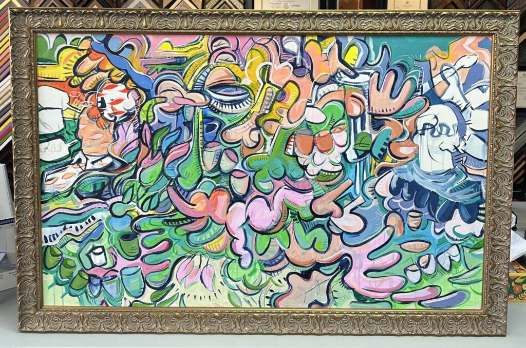 Custom Framed Painting on Canvas 