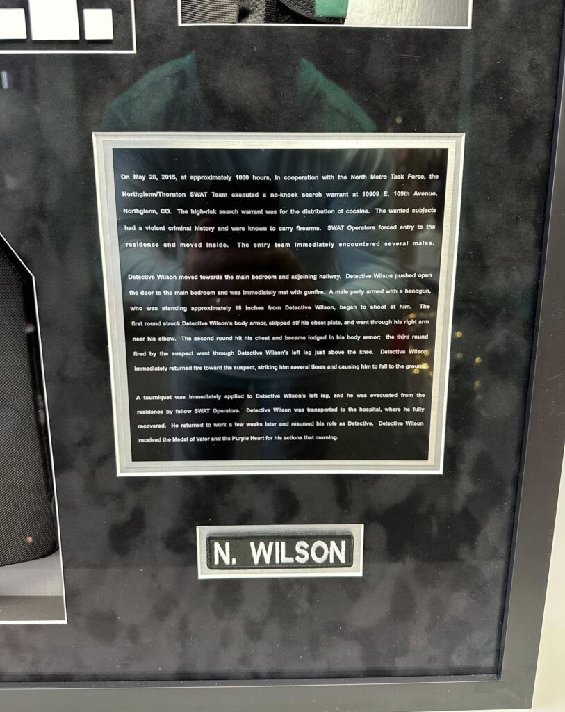 Custom Framed S.W.A.T. Vest Shadowbox