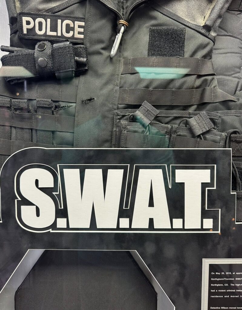 Custom Framed S.W.A.T. Vest Shadowbox