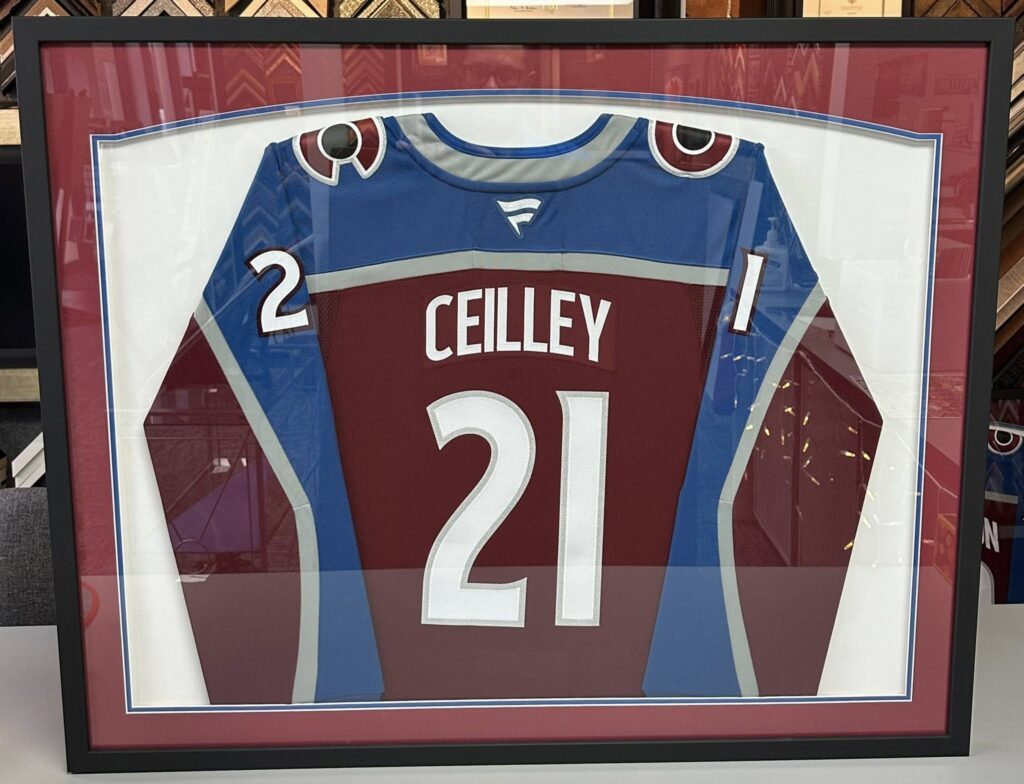 Custom Framed Nuggets & Avalanche Jerseys