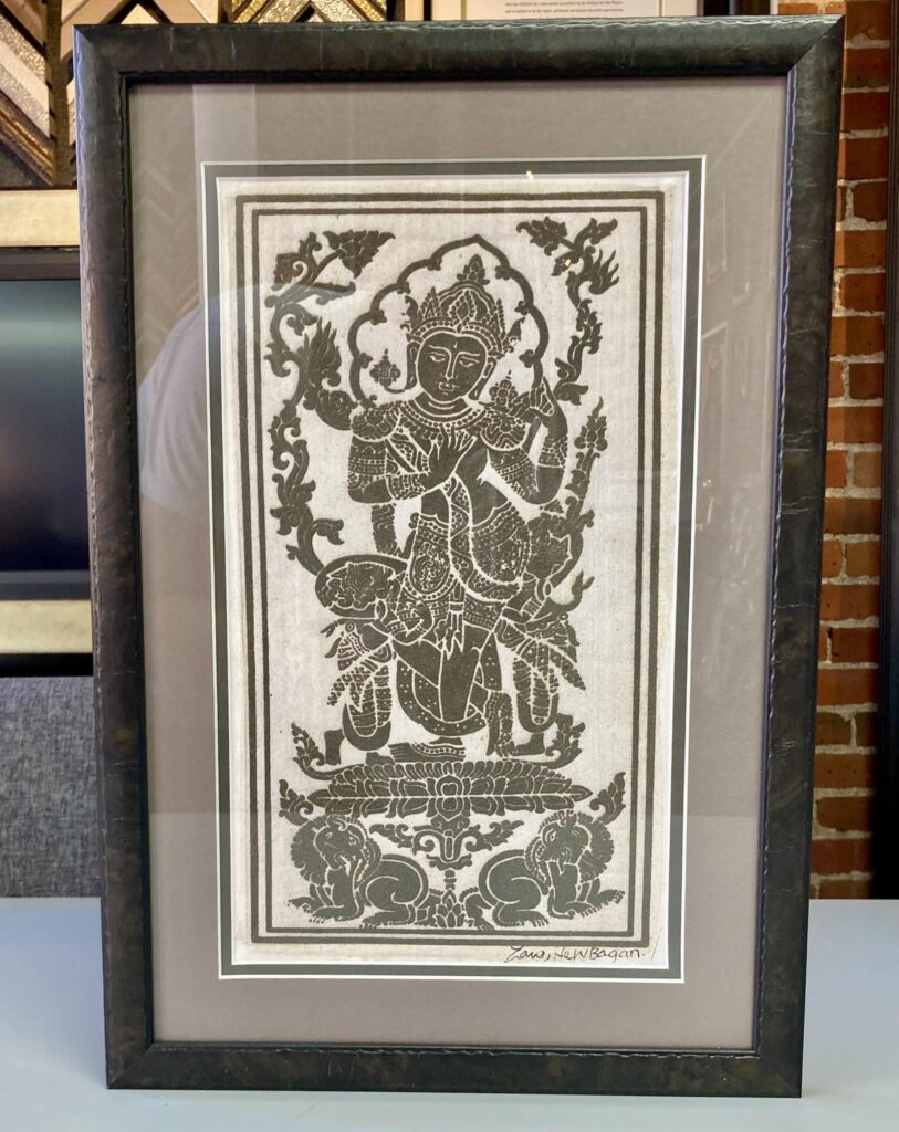 Custom Framed Thai Rubbing 
