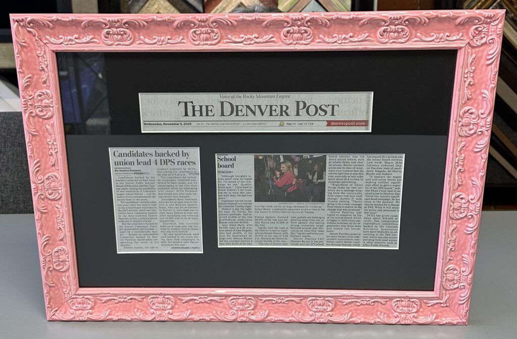 Custom Framed Denver Post Article 