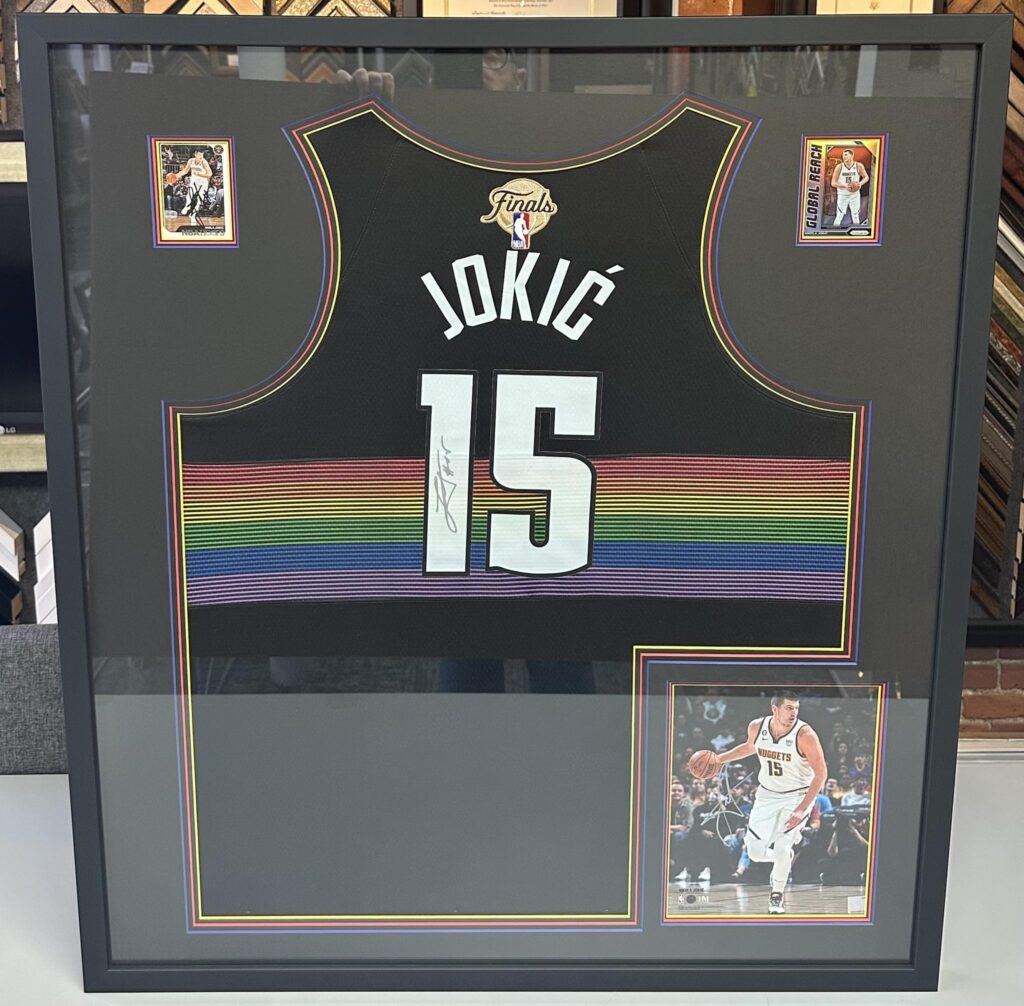 Custom Framed Nikola Jokic Nuggets Jersey