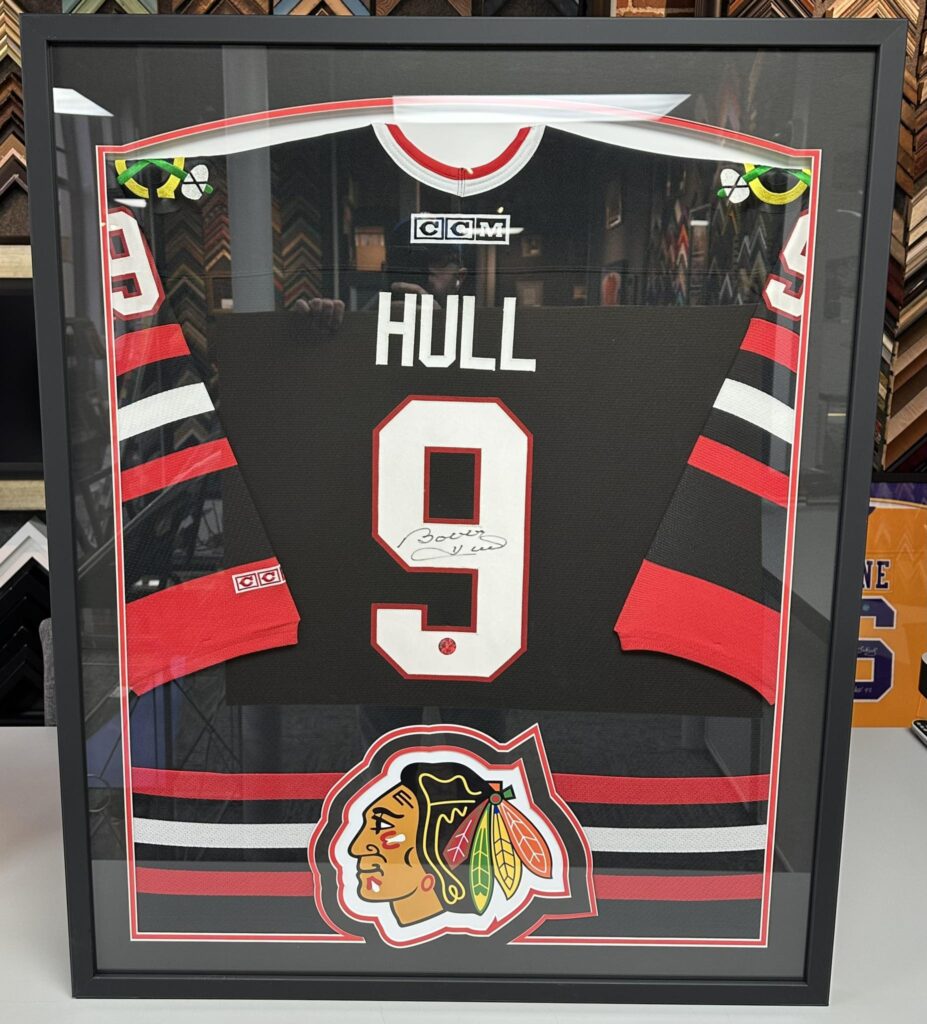 Custom Framed Bobby Hull Blackhawks Jersey
