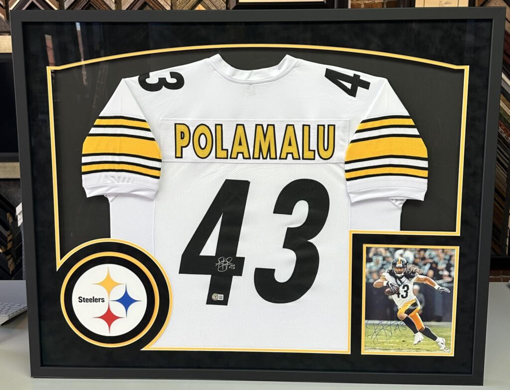 Custom Framed Troy Polamalu Steelers Jersey