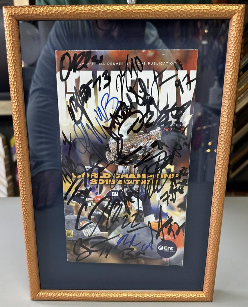 Custom Framed Broncos Game Day Program