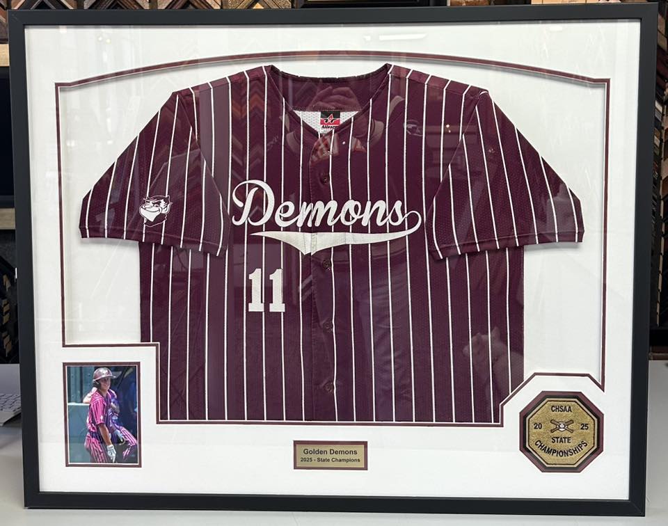 Custom Framed Golden Demons Baseball Jersey