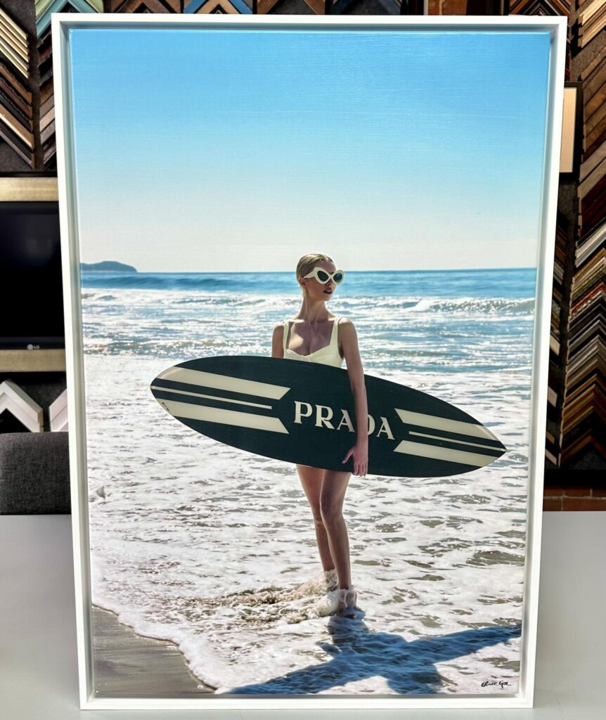 Custom Framed ‘Surfer Girl’ Prada Art