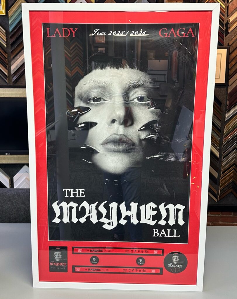 Custom Framed Lady Gaga Print & VIP Merch